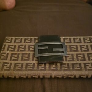 Fendi Black and Brown Logo Belt